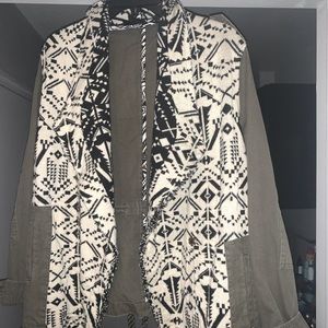 Aztec Print Green Cargo Jacket